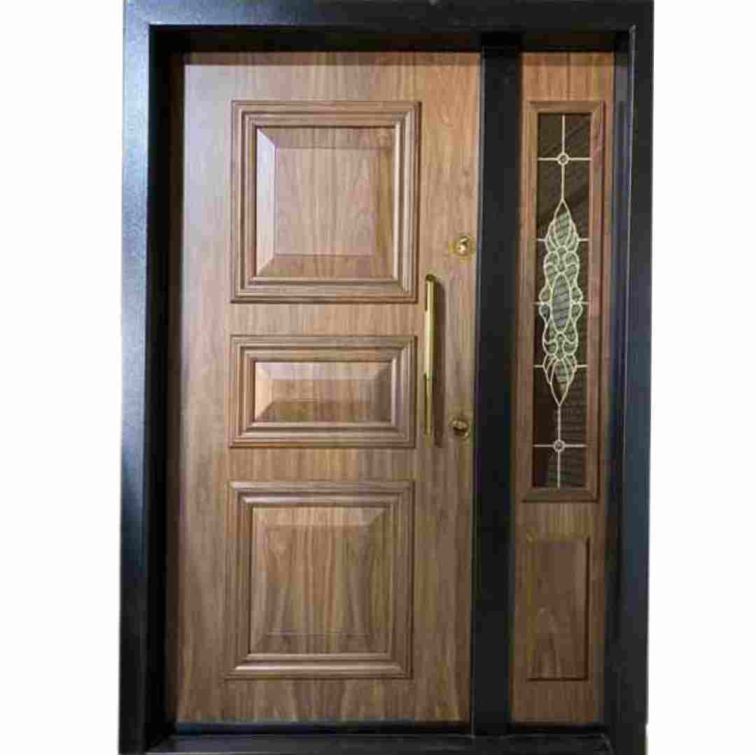 درب ضد سرقت چوبی دو لنگه