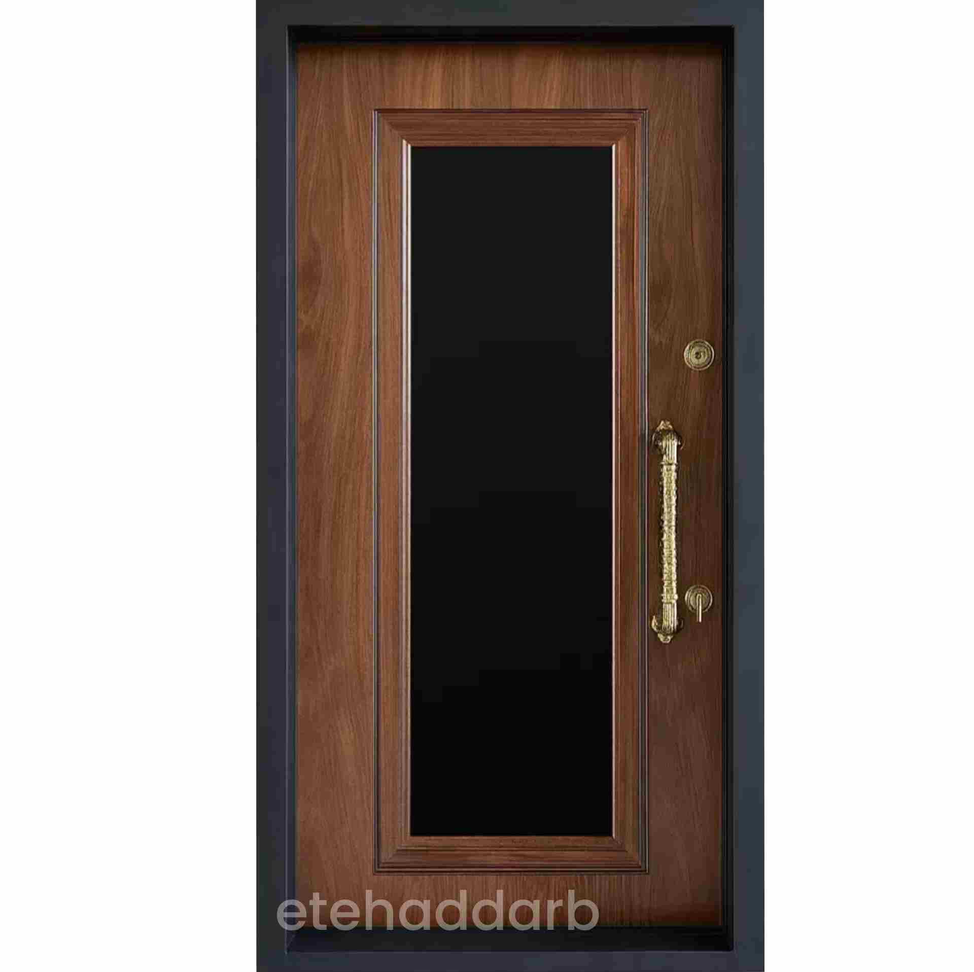 درب ضد سرقت وسط شیشه ای کد 202